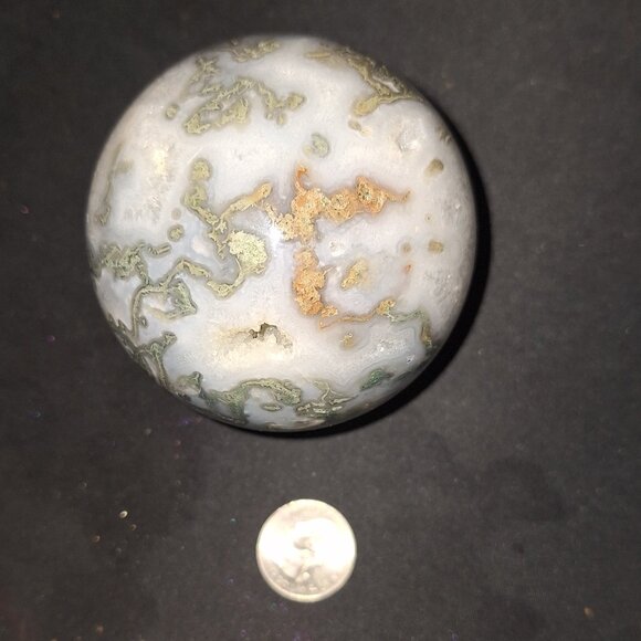 Moss agate sphere - Picture 8 of 9